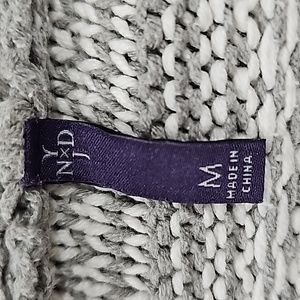 NYDJ Large Knit Alpine Patterned Hoodie Sweater sz M